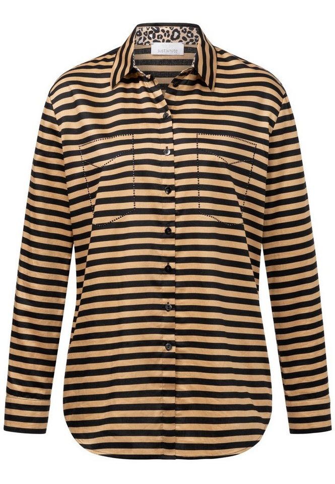 Just White Hemdbluse Bluse 1/1 Arm 831 von Just White