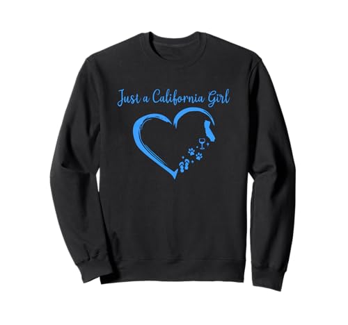 Nur EIN kalifornisches Mädchen, Cali Heart Sweatshirt Nur EIN kalifornisches Mädchen, Cali Heart Sweatshirt von Just a California Girl Cali Heart