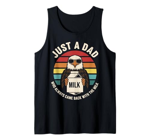 Herren Adler Lustiger Vatertag Papa Milch Tank Top Herren Adler Lustiger Vatertag Papa Milch Tank Top von Just a Dad who always came back with the Milk