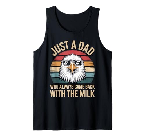 Herren Adler Lustiger Vatertag Papa Milch Tank Top Herren Adler Lustiger Vatertag Papa Milch Tank Top von Just a Dad who always came back with the Milk