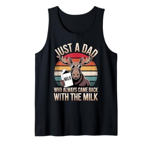 Herren Elch Lustiger Vatertag Papa Milch Tank Top Herren Elch Lustiger Vatertag Papa Milch Tank Top von Just a Dad who always came back with the Milk