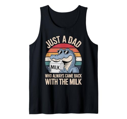 Herren Krokodil Lustiger Vatertag Papa Milch Tank Top Herren Krokodil Lustiger Vatertag Papa Milch Tank Top von Just a Dad who always came back with the Milk