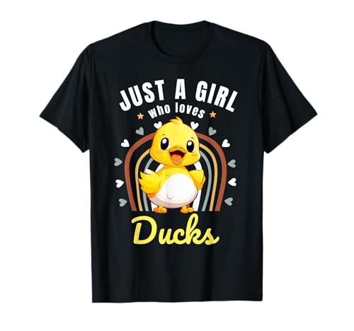 Nur EIN Mädchen, das Enten liebt Süße Entenliebhaberin T-Shirt Nur EIN Mädchen, das Enten liebt Süße Entenliebhaberin T-Shirt von Just a Girl Cute Funny Loves Ducks