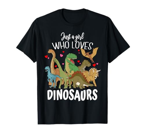 Dinosaurier Just a Girl Who Loves Dinosaurs T-Rex Brachiosaurus T-Shirt Dinosaurier Just a Girl Who Loves Dinosaurs T-Rex Brachiosaurus T-Shirt von Just a Girl Who Loves Dinosaurs Store
