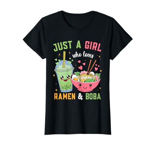 Nur ein Mädchen, das Ramen und Boba Kawaii liebt (japanischer Anime) T-Shirt Nur ein Mädchen, das Ramen und Boba Kawaii liebt (japanischer Anime) T-Shirt von Just a Girl Who Loves Ramen and Boba