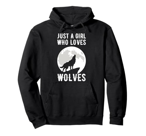 Just a Girl Who Loves Wolves Wolf Lover Pullover Hoodie Just a Girl Who Loves Wolves Wolf Lover Pullover Hoodie von Just a Girl Who Loves Wolves