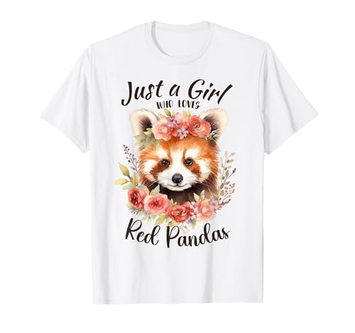 Just a Girl Who Loves Red Pandas für Mädchen, die Tiere lieben T-Shirt Just a Girl Who Loves Red Pandas für Mädchen, die Tiere lieben T-Shirt von Just a Girl Who loves Animals Store by Stardust