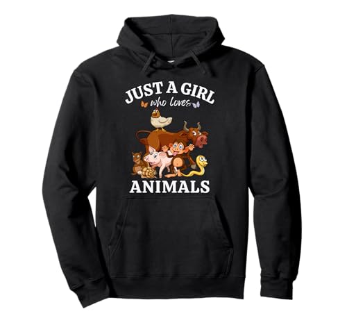 Nur EIN Mädchen, das Tiere liebt, für Mädchen, zum Geburtstag, Kuhhuhn Pullover Hoodie Nur EIN Mädchen, das Tiere liebt, für Mädchen, zum Geburtstag, Kuhhuhn Pullover Hoodie von Just a Girl Who loves Animals Store by Stardust