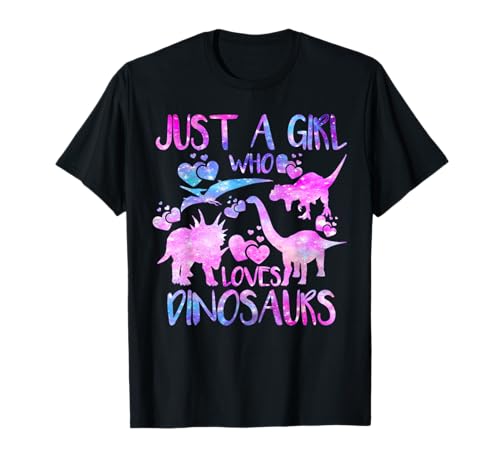 Just a Girl Who Loves Dinosaurs - Dinosaurier-Thema Teen Girls T-Shirt von Just a Girl who Loves Dinosaurs Lover Teen Apparel