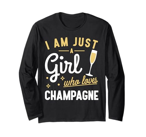 Nur EIN Mädchen, das Champagner liebt Langarmshirt Nur EIN Mädchen, das Champagner liebt Langarmshirt von Just a Girl who loves Champagne Apparel