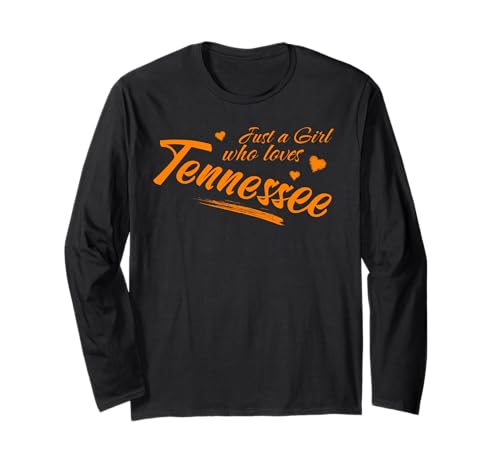 Just A Girl Who Loves Tennessee, Women's Cute TN Orange Langarmshirt Just A Girl Who Loves Tennessee, Women's Cute TN Orange Langarmshirt von Just a Girl who loves Tennessee