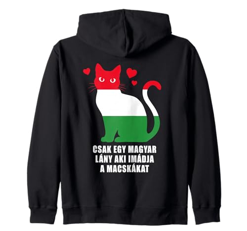 Just a Hungarian Girl Who Loves Cats – Magyar Flag Kapuzenjacke Just a Hungarian Girl Who Loves Cats – Magyar Flag Kapuzenjacke von Just a Hungarian Girl Who Loves Cats