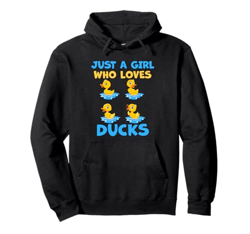 Süß, nur ein Mädchen, das Enten und Tiere liebt, Frauen und Mädchen. Pullover Hoodie von Just a girl who loves Apparel for girls and women
