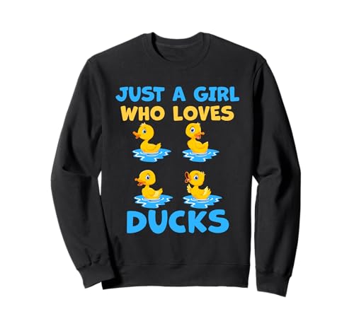 Süß, nur ein Mädchen, das Enten und Tiere liebt, Frauen und Mädchen. Sweatshirt von Just a girl who loves Apparel for girls and women