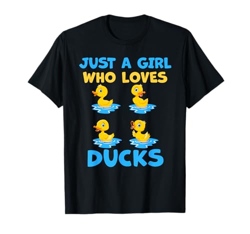 Süß, nur ein Mädchen, das Enten und Tiere liebt, Frauen und Mädchen. T-Shirt von Just a girl who loves Apparel for girls and women