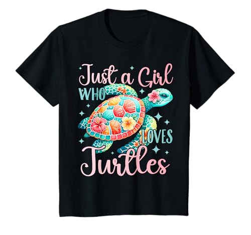 Schildkröte Meerestiere Lieblingstier Schildkröte Mädchen T-Shirt von Just a girl who loves Turtles Schildkröte