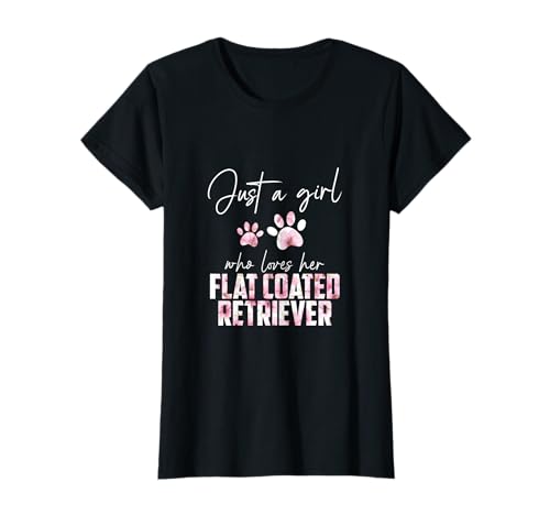 Just a girl who loves her flat coated retriever T-Shirt Just a girl who loves her flat coated retriever T-Shirt von Just a girl who loves her flat coated retriever