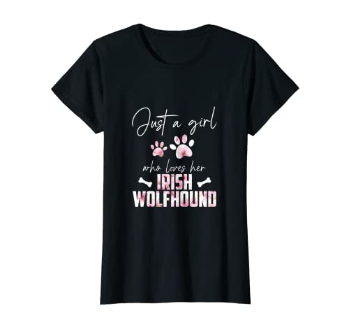 Damen Just a girl who loves her irish wolfhound T-Shirt von Just a girl who loves her irish wolfhound