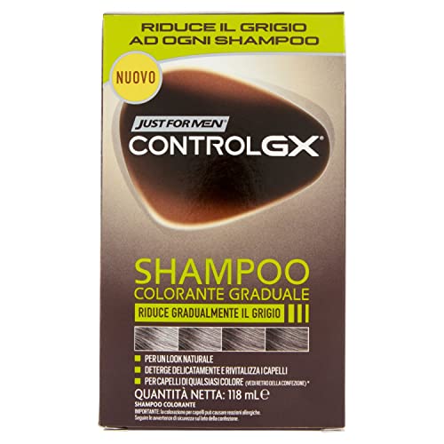 Just For Men - Control GX - Farb-Shampoo reduziert allmählich graues Haar für einen natürlichen Look, 118 ml von Just for men