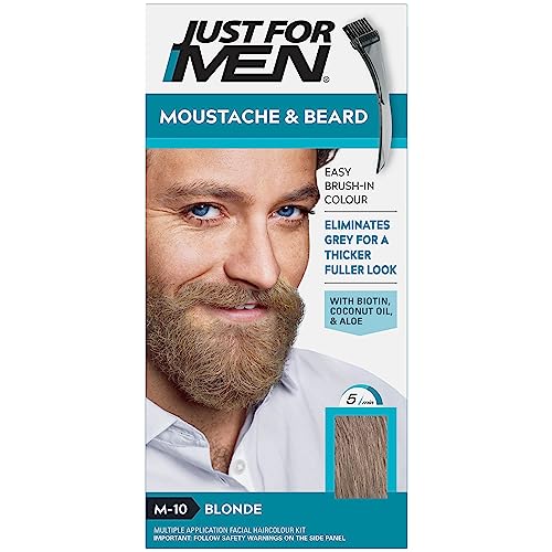 Just For Men Moustache & Beard Blonde Dye, Eliminates Grey For a Thicker & Fuller Look With An Applicator Brush Included – M10 von Just for men