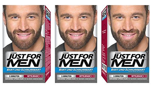 Just For Men - M35 - Bart Und Schurrbart - Mittelbraun - 3er Pack von Just for men