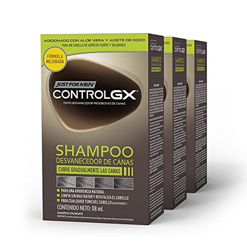 Just for Men Just For Men Control Gx Shampoo Desvanecedor Progresivo De Canas, color, 169 gram, pack of/paquete de 3 von Just for men