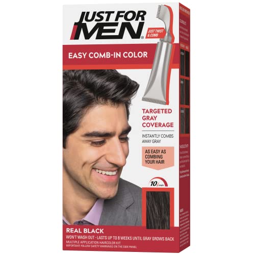 Just for men Per Anhalter gekämmte Haarfarbe für Herren Schwarz von Just for men