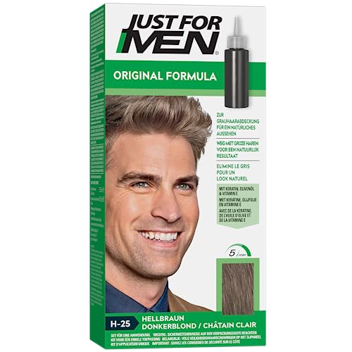 Nur For Men Original Formel Hellbraun Haarfarbe stellt die Natürliche Farbe Für Einen natürlichen Look, H25 von Just for men