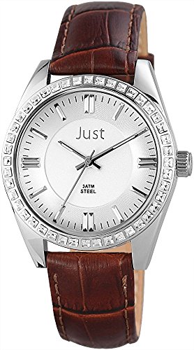 Just Armbanduhr Lederband Analog Braun 48-S0276SL-BR von Just