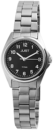 Just Damenuhr Schwarz Analog Titan Quarz Armbanduhr Just Damenuhr Schwarz Analog Titan Quarz Armbanduhr von Just