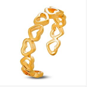 Damen Ring 925 Sterling Silber Herz Herzform offener Ring Einfaches Design verstellbar Ring Vintage Fingerring Style Modeschmuck Accessoire für Frauen und Mädchen Gold von MY LUXERY