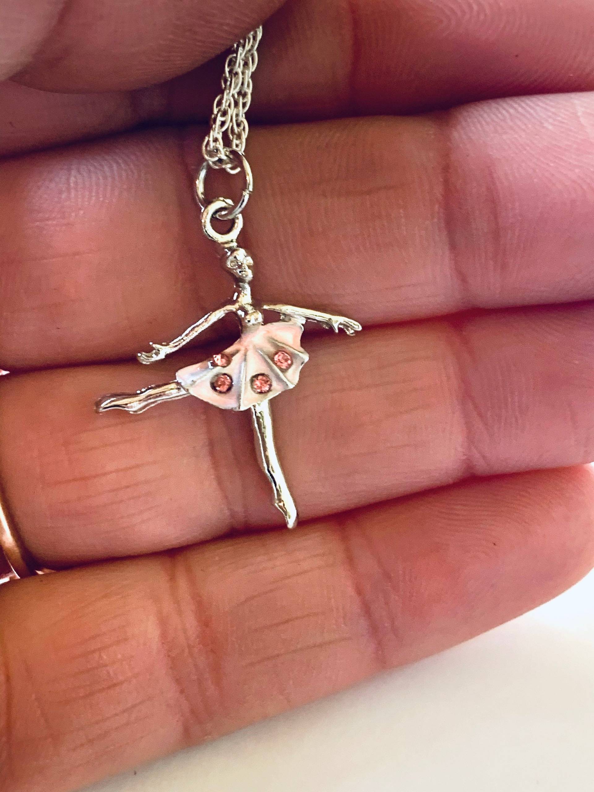 Ballerina Charm Halskette Tanz Geschenk von JustBeadItByDrue