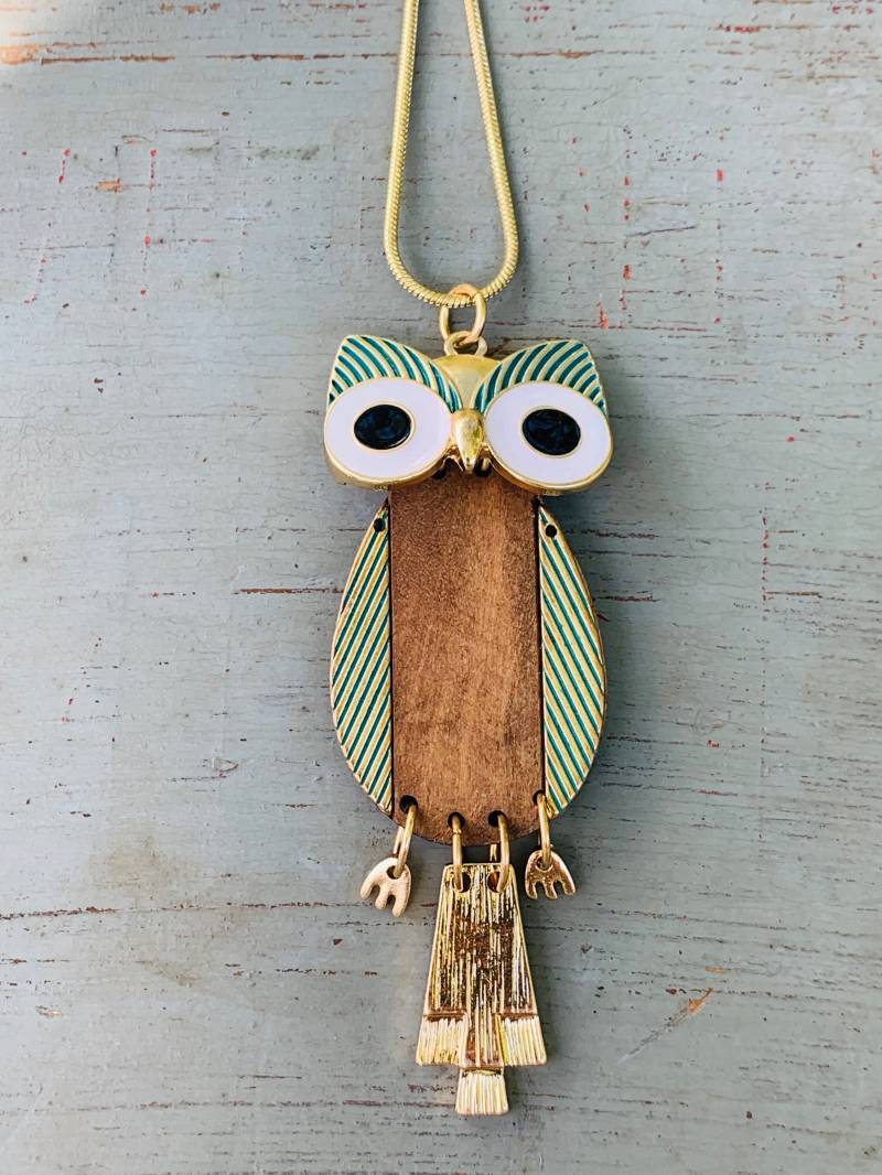 Eule Halskette - Anhänger Justbeaditbydrue von JustBeadItByDrue