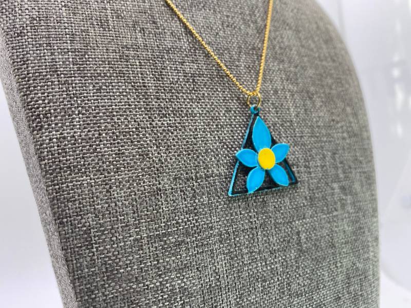 Retro Floral Anhänger Boho Gold Halskette von JustBeadItByDrue