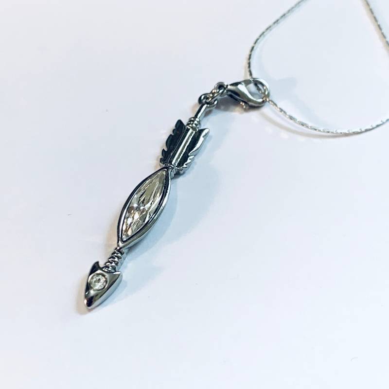 Swarovski Crystal Pfeil Halskette - Sterling Silber Finish von JustBeadItByDrue
