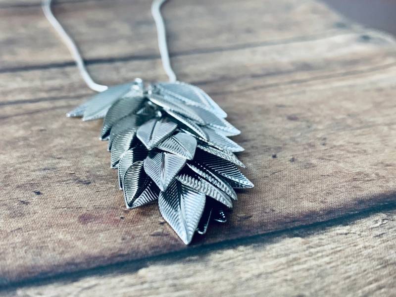 sterling Silber Blatt Quaste Halskette - Justbeaditbydrue von JustBeadItByDrue