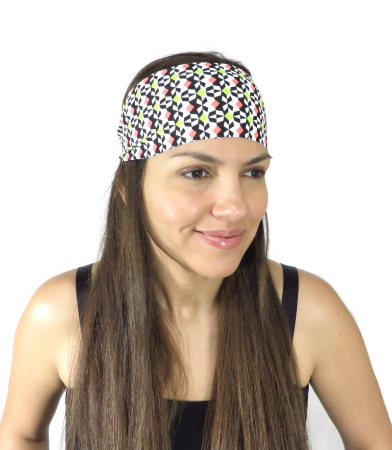 Weiß Yoga Stirnband Workout No Slip Fitness Frauen Breites Boho Strand Mode Turban S116 von JustBreatheAcc