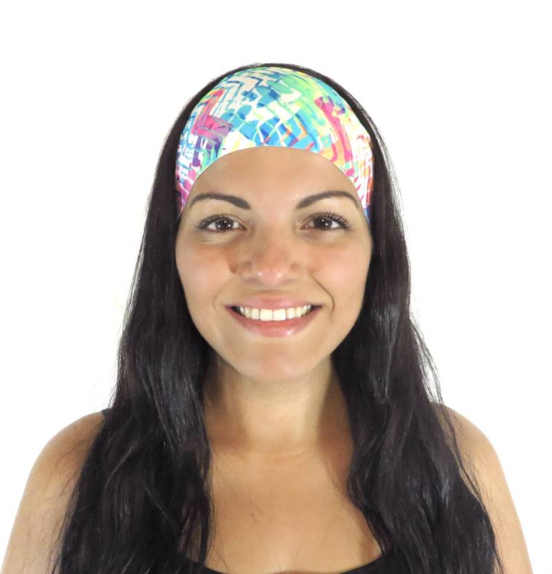 Yoga Stirnband Boho Weiß Turban Breites Frauen Workout Hippie Fitness Laufendes Strand S212 von JustBreatheAcc