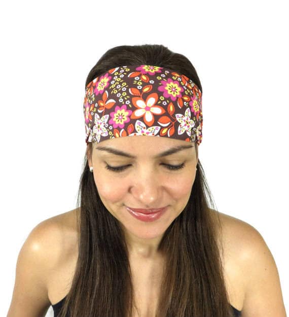 Yoga Stirnband Workout Floral Fitness Kein Beleg Breites Boho Strand Frühling Mode Frauen Turban S86 von JustBreatheAcc