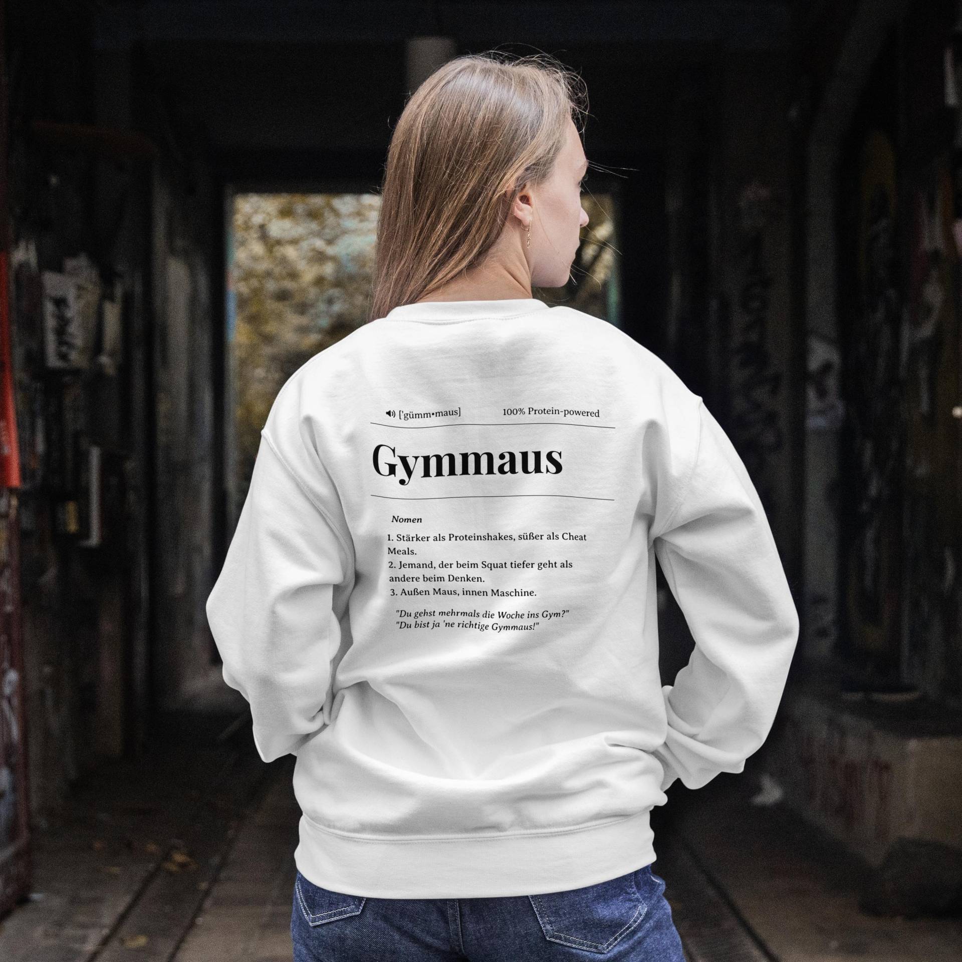 Sweatshirt Unisex, "Gymmaus Dictionary", Gym Pullover, Statement Sweatshirt, Motivation Jumper Sweatshirt Unisex, "Gymmaus Dictionary", Gym Pullover, Statement Sweatshirt, Motivation Jumper von JustCasualDE