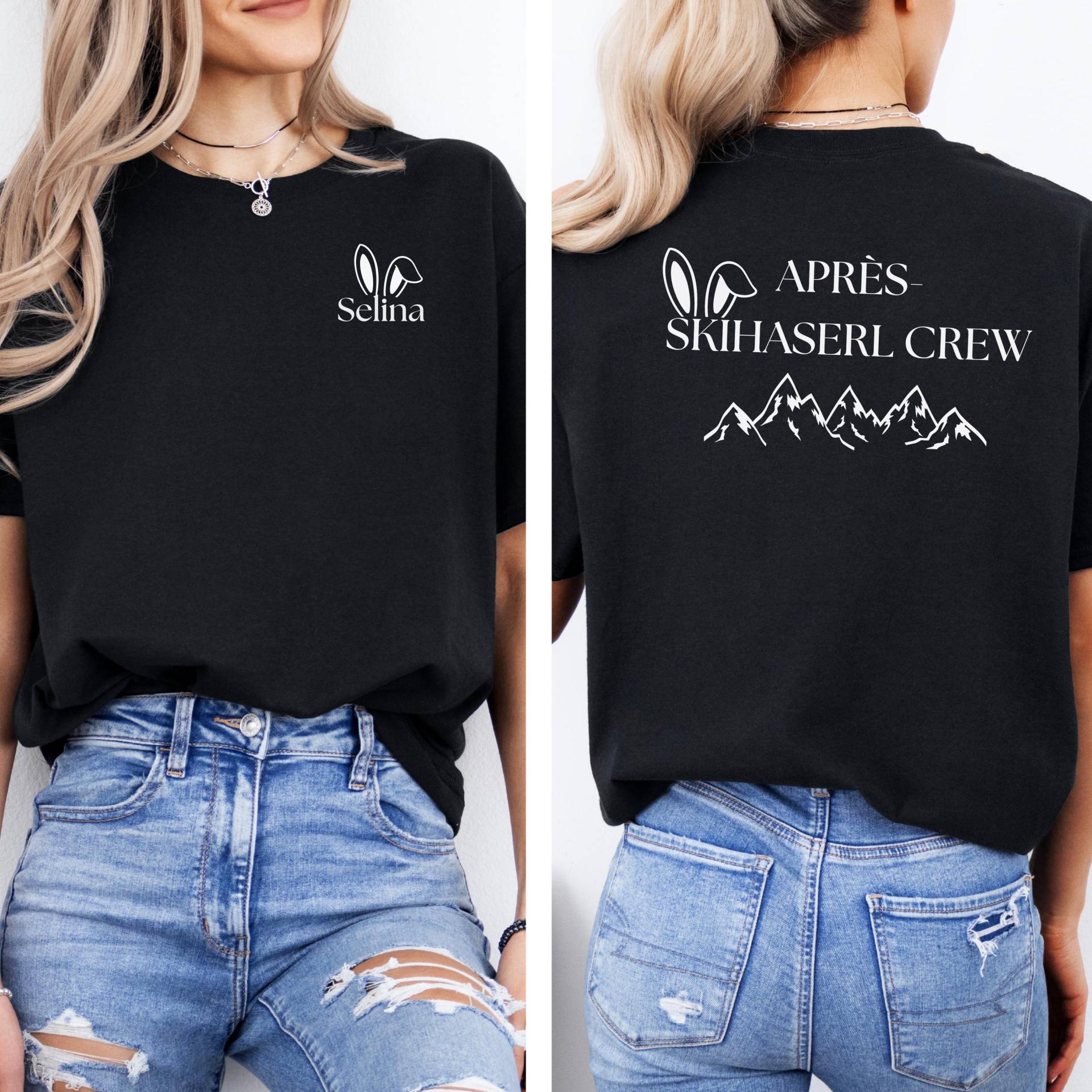 Après Ski Haserl T-Shirt, Apres Girls Trip Shirt Personalisiert, Party Shirt, Skiurlaub Shirts Name, Gruppen Damen von JustEssentialsForYou