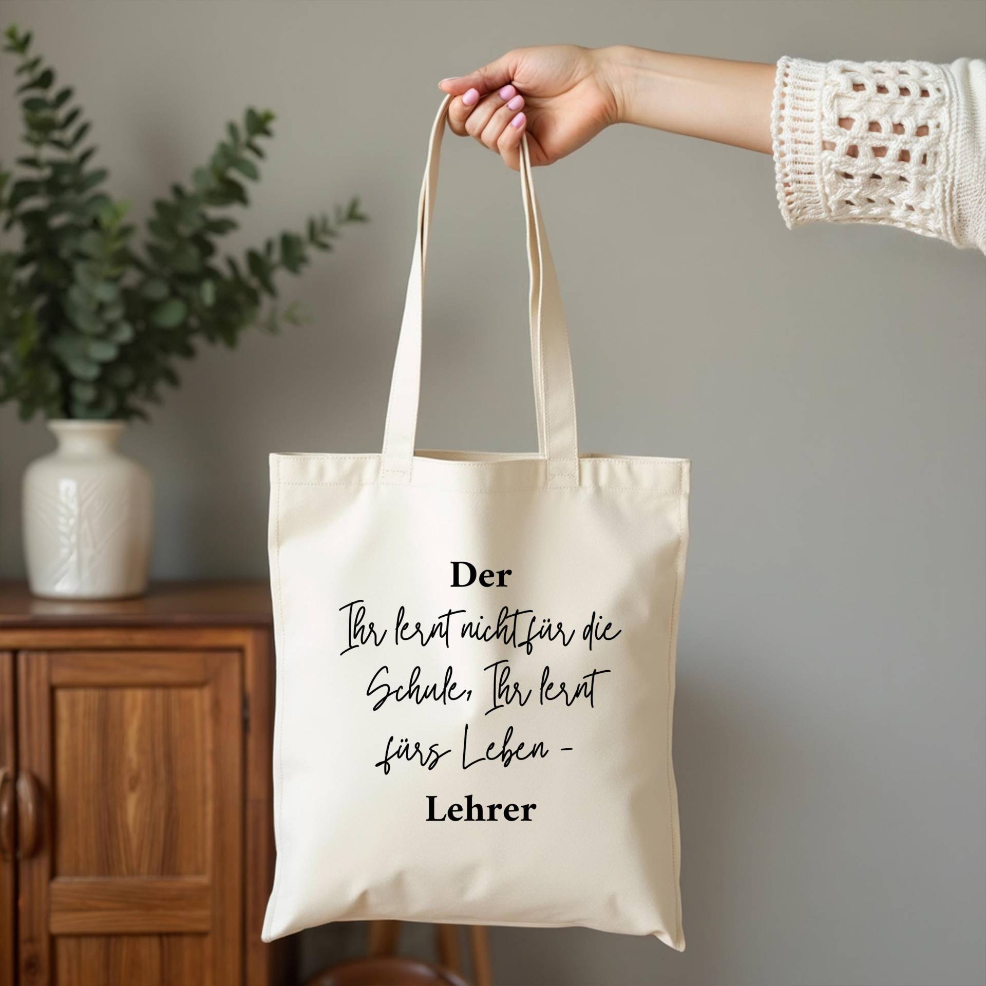 Geschenk Lehrer Lehrerin | Tasche Mit Spruch Witzig Dankeschön Grundschule Danke Geschenkidee Ende Schuljahr von JustEssentialsForYou