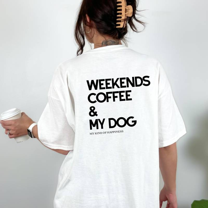 T-Shirt Hund Kaffee, Geschenk Hundeliebhaber Und Hundebesitzer, Geburtstagsgeschenk Kaffeetrinker Kaffee Liebhaber, Dog Dad, Mom von JustEssentialsForYou