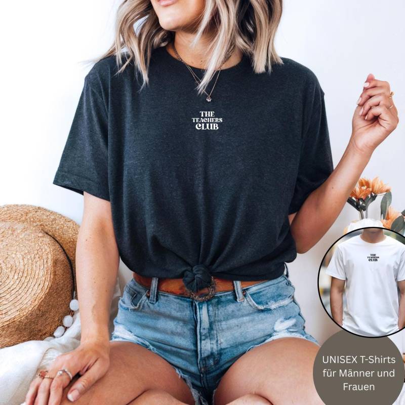 T-Shirt Lehrer Lehrerin | Geschenk Erzieher Erzieherin Geschenkidee Schule Shirt The Teachers Club Schulanfang Abschied von JustEssentialsForYou