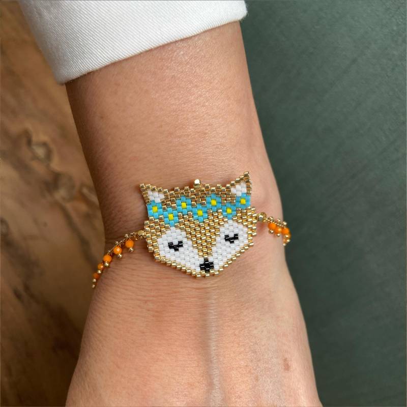 Handgefertigtes Armband - Fuchs Aus Miyuki-Perlen Handgefertigtes Armband - Fuchs Aus Miyuki-Perlen von JustHandcraftsStudio