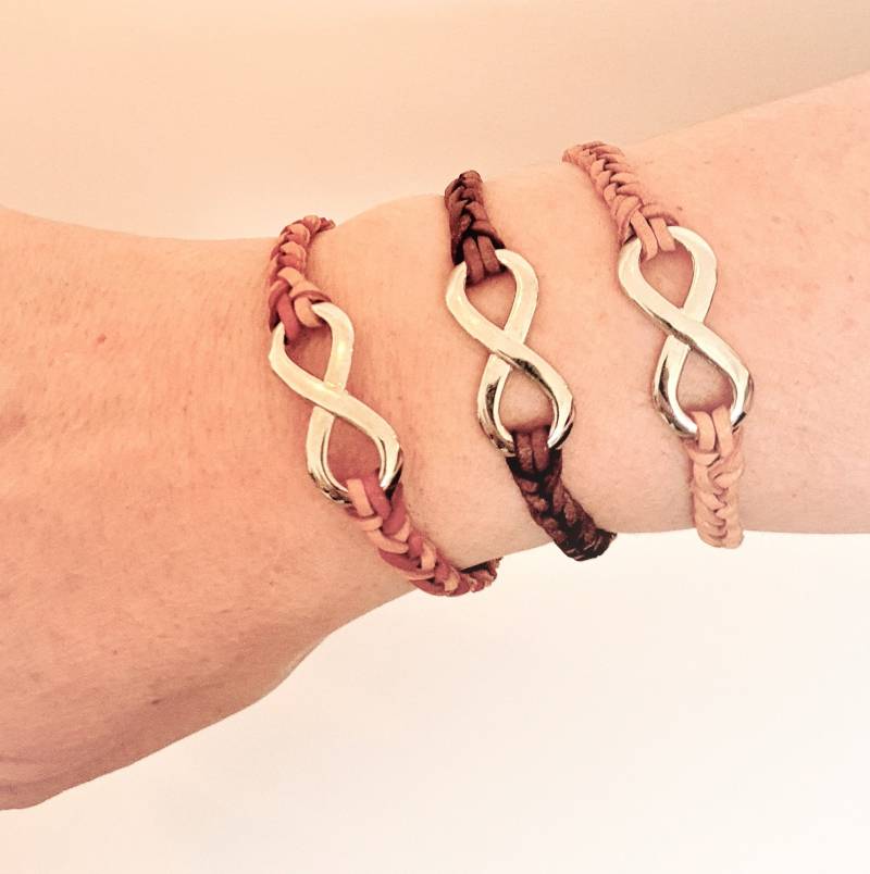 Ewigkeit/Infinity Naturleder Armband - Braun/Tan Ewigkeit/Infinity Naturleder Armband - Braun/Tan von JustJaxsJewellery