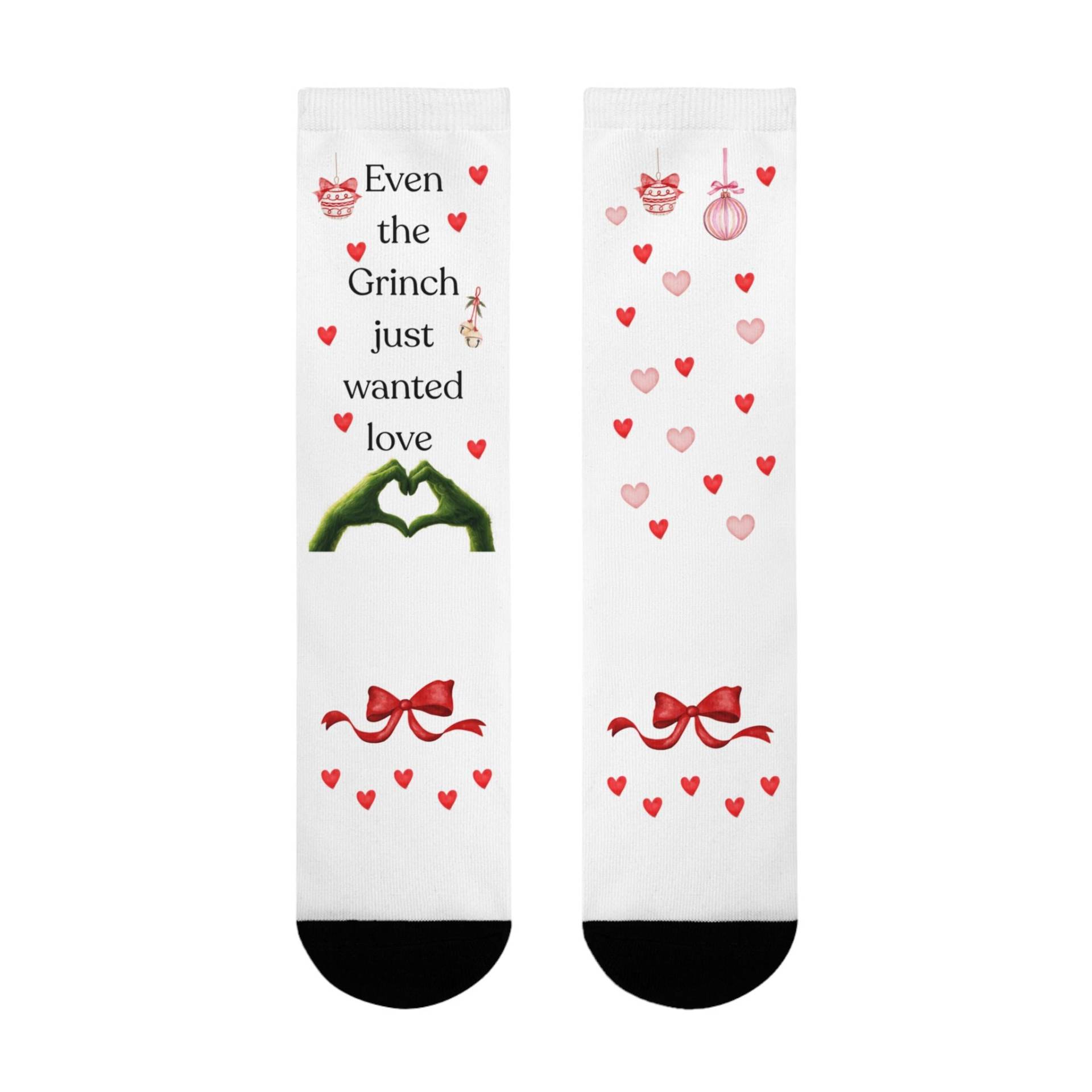 Christmas Socks | Cute Present Grinch Liebevolle Socken Weihnachtsgeschenk von JustLovely4You