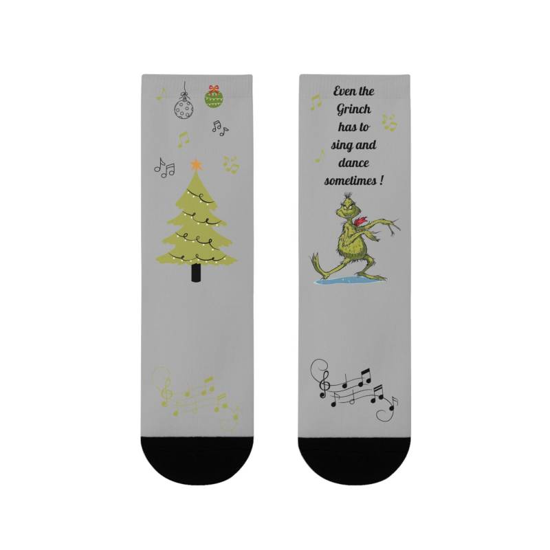 Grinch Christmas Tree Socks | Besondere Weihnachtssocken Weihnachtsgeschenk Für Sie Ihn Socken Gr. S, M, L von JustLovely4You