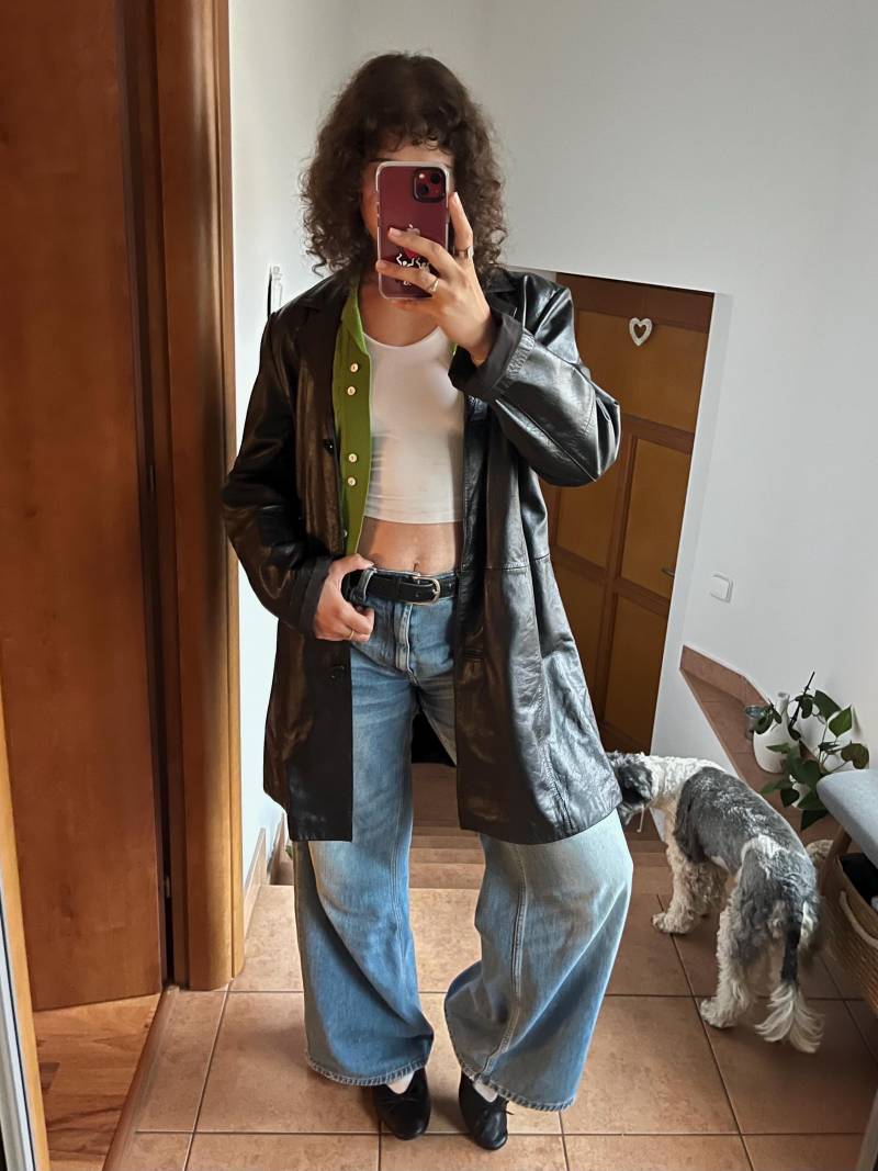 Echte Vintage Oversized Lederjacke Echte Vintage Oversized Lederjacke von JustMadeWithLuv