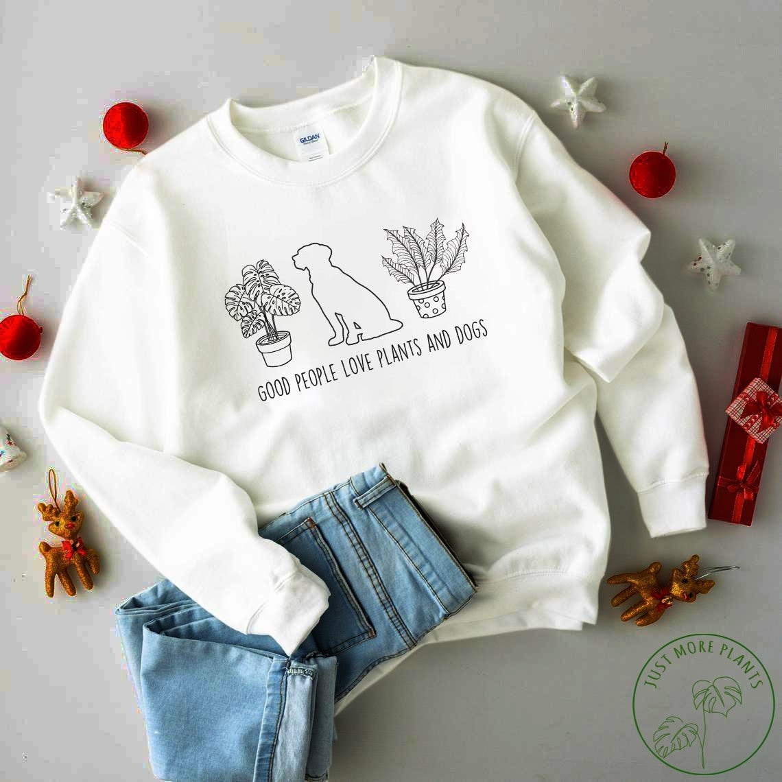 Pflanzen Sweatshirt, Good People Love Und Hunde Geschenk, Pflanzenliebhaber Geschenk, Mama, Mama Geschenk von JustMorePlants